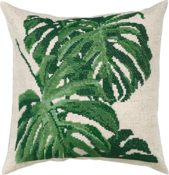 Embroidery Kit Monstera 40x40 cm / 15.75x15.75 in