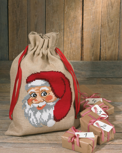 Embroidery Kit Christmas Sack 39 x 55 cm / 15.35 x 21.65 in