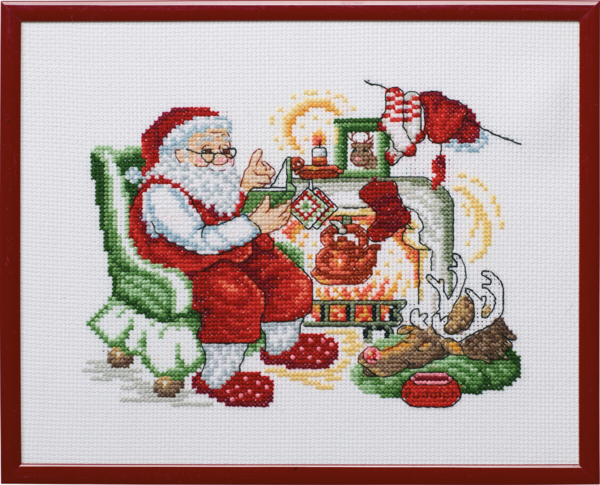 Embroidery Kit Santa Claus & Rudolph R5798 25 x 20 cm / 10 x 8 in