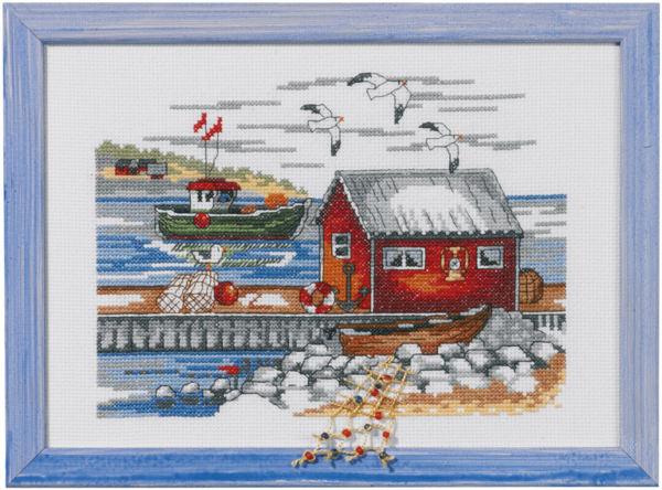 Embroidery Kit Swedish Archipelago 20 x 28 cm / 7.87 x 11.02 in