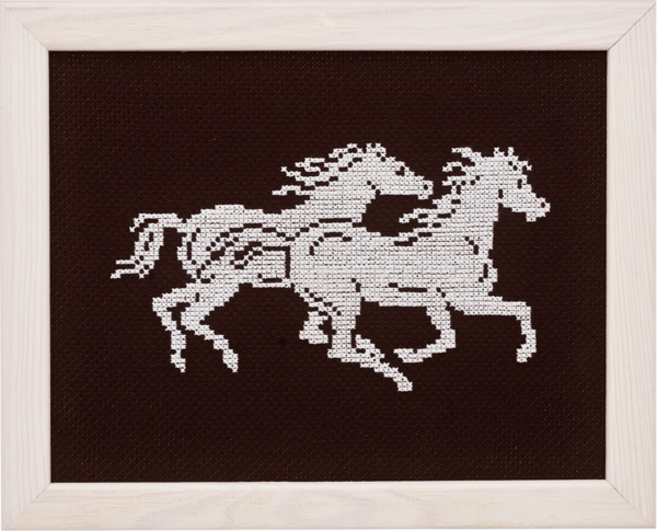 Embroidery Kit Horses in Gallop 5381 17 x 22 cm / 6.69 x 8.66 in