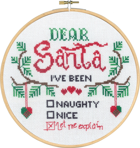 Embroidery Kit Corrected English title: Dear Santa m/5810/20 dia. Ø 20 cm
