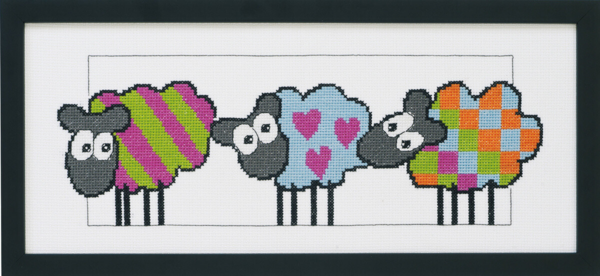 Embroidery Kit Sheep R5496 36 x 15 cm / 14.17 x 5.91 in