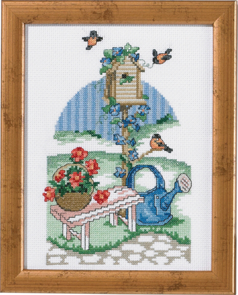 Embroidery Kit Birdhouse R5352 18 x 23 cm / 7.09 x 9.06 in