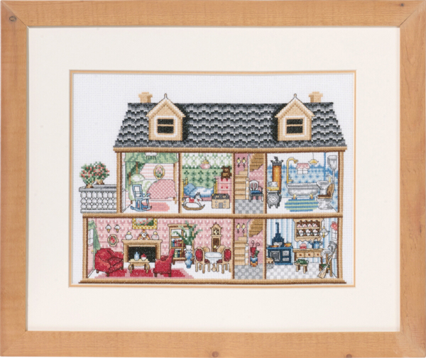 Embroidery Kit Antique Dollhouse R5488/00 39 x 32 cm / 15.35 x 12.6 in