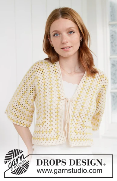 268-30 Sunny Labyrinth Cardigan by DROPS Design