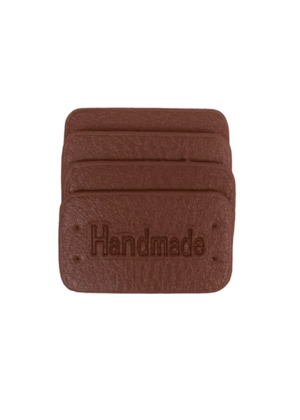 Go Handmade Handmade Label, 4 pcs: Brown