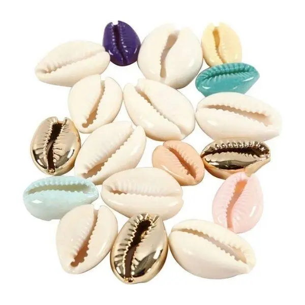 Large Pack of Shell Beads - 75 beads