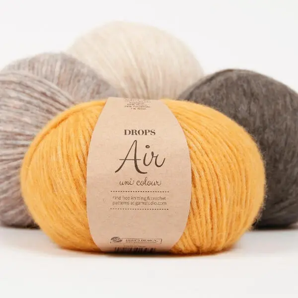 Luxurious Drops Air Yarn - Soft Baby Alpaca and Merino Wool Blend