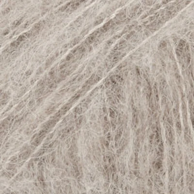 DROPS BRUSHED Alpaca Silk 02 Light gray - Brown shade (Uni colour)