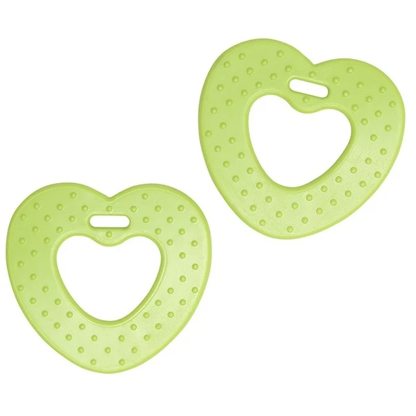 Go Handmade Teether Heart (2 pcs) 22081 Kiwi Green