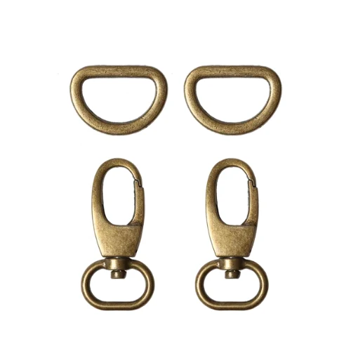 Go Handmade Lobster Clasp with D-Ring 35 mm (1.38 in) (2 pcs) Bronze