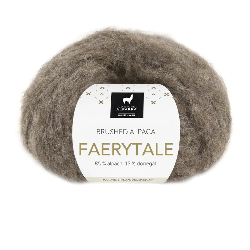 Du Store Alpakka Faerytale 817 Dark grey-brown marl tweed