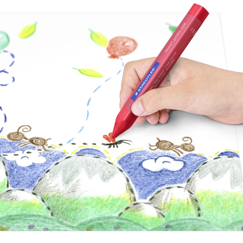 STAEDTLER Noris Club Jumbo 229 Wax Crayons, 12 pcs – Application