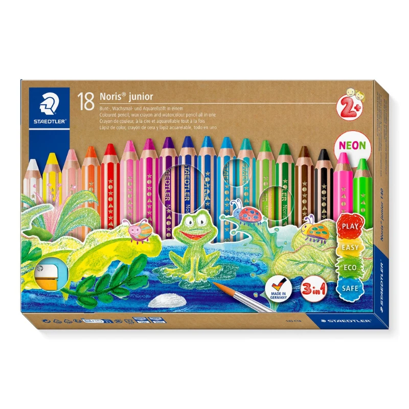STAEDTLER Buddy 3-in-1 Colour Pencils, 18 pcs