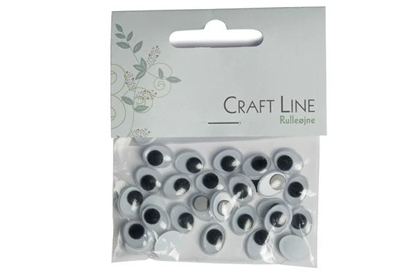 Craft Line Rulleøjne Oval 12 mm, 30 stk