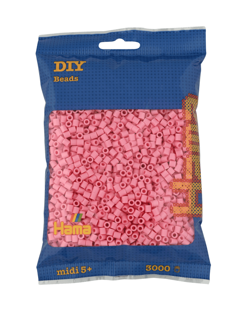 Hama Midi Beads, Solid color, 3000 pcs 201-06 Pink