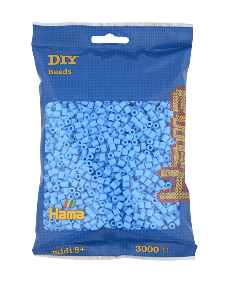 Hama Midi Beads, Solid color, 3000 pcs 201-46 Pastel blue