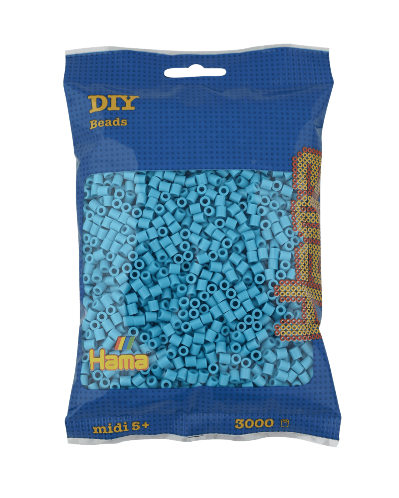 Hama Midi Beads, Solid color, 3000 pcs 201-49 Azure Blue