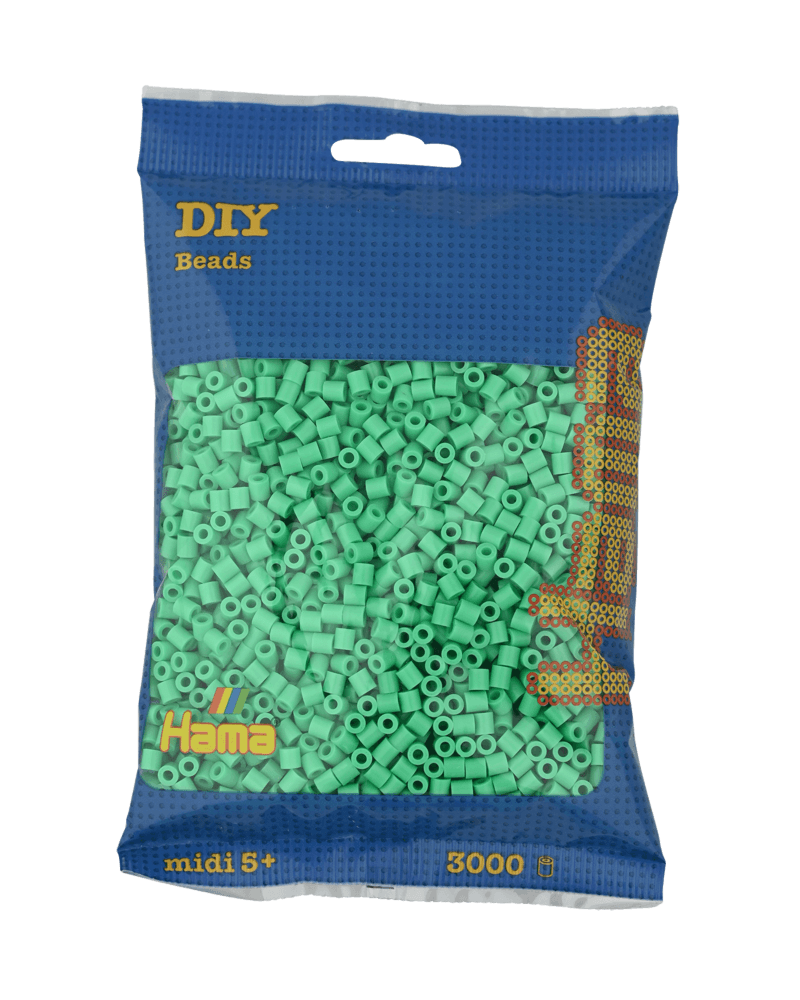 Hama Midi Beads, Solid color, 3000 pcs 201-11 Light green