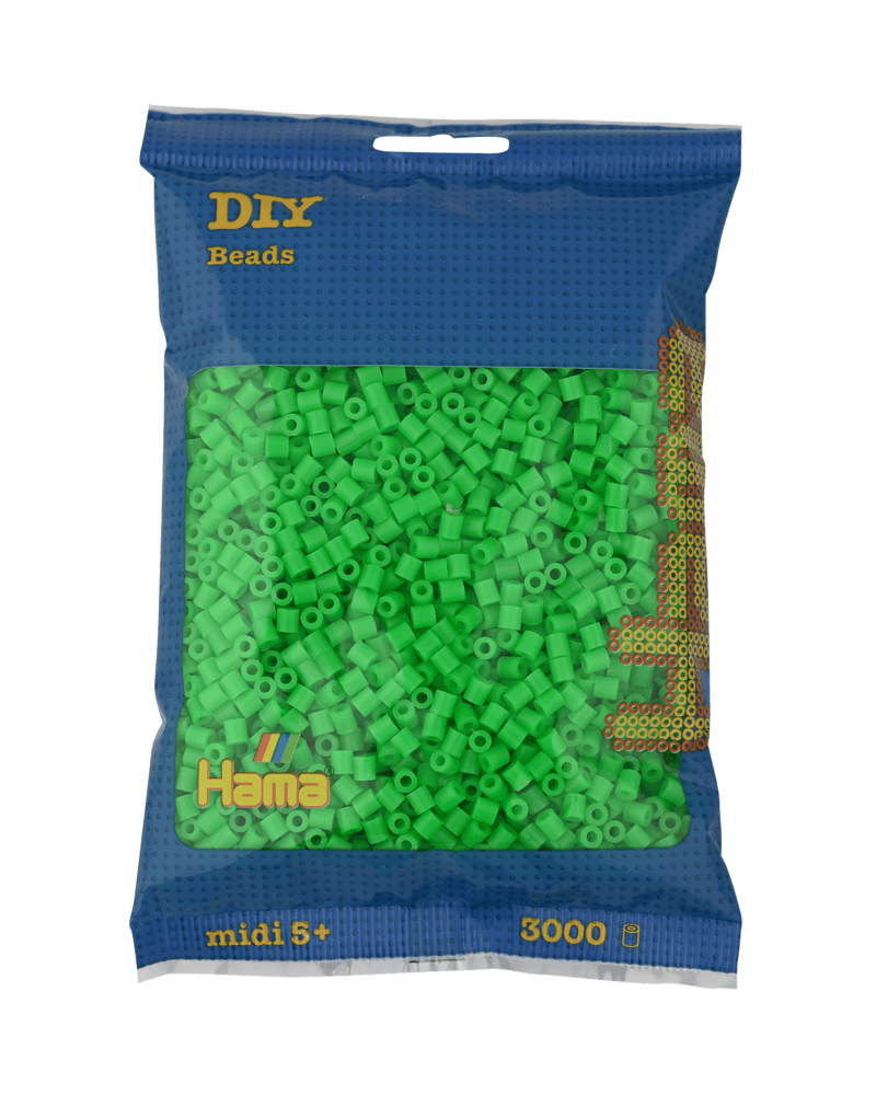 Hama Midi Beads, Solid color, 3000 pcs 201-42 Flour green