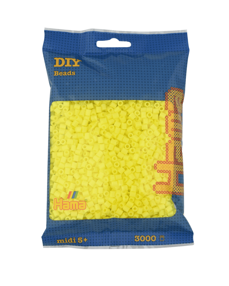 Hama Midi Beads, Solid color, 3000 pcs 201-43 Pastel Yellow