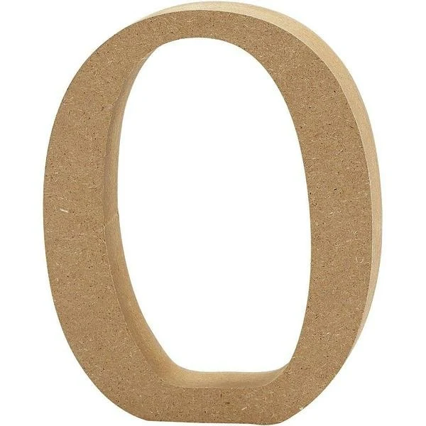 Bogstav, MDF, 8cm, 1stk O