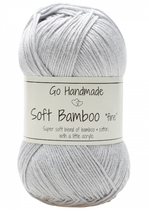 Go Handmade Soft Bamboo Fine 17328 Light gray