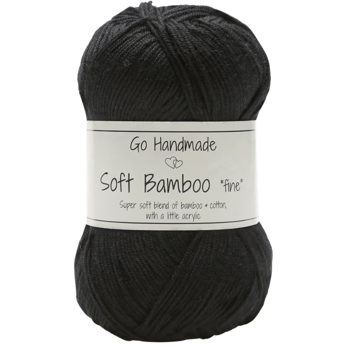Go Handmade Soft Bamboo Fine 17424 Black