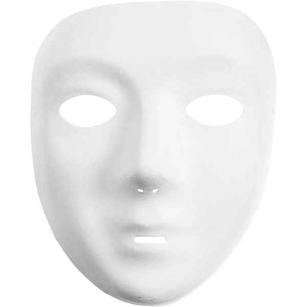 Helmaske, 1 stk Plast - H 17,5 cm, B 14 cm