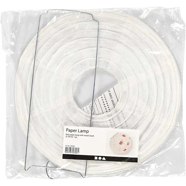 Paper Lamp, 20 cm (7.87 in), 1 pc White