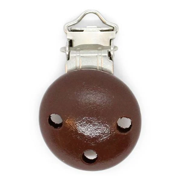 HobbyArts suspender Clip Wood, Round, 1 pcs Brown