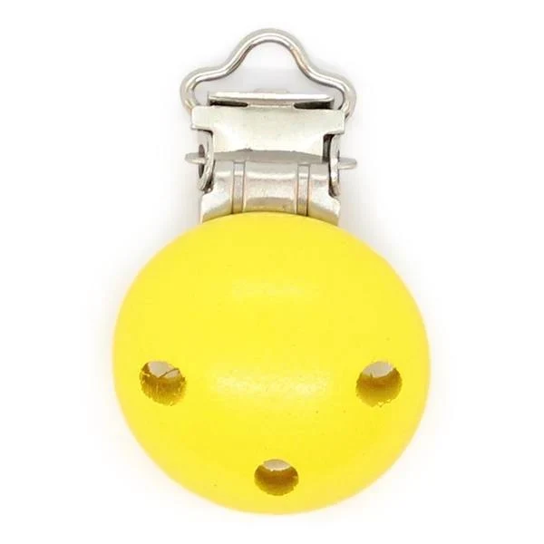 HobbyArts suspender Clip Wood, Round, 1 pcs Yellow