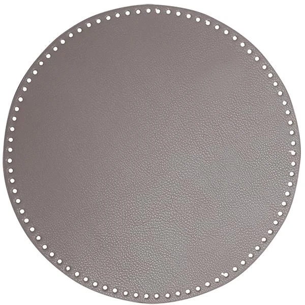 Go Handmade Bag/Basket Base, PU Leather, Round, 35 cm 22410 Beige