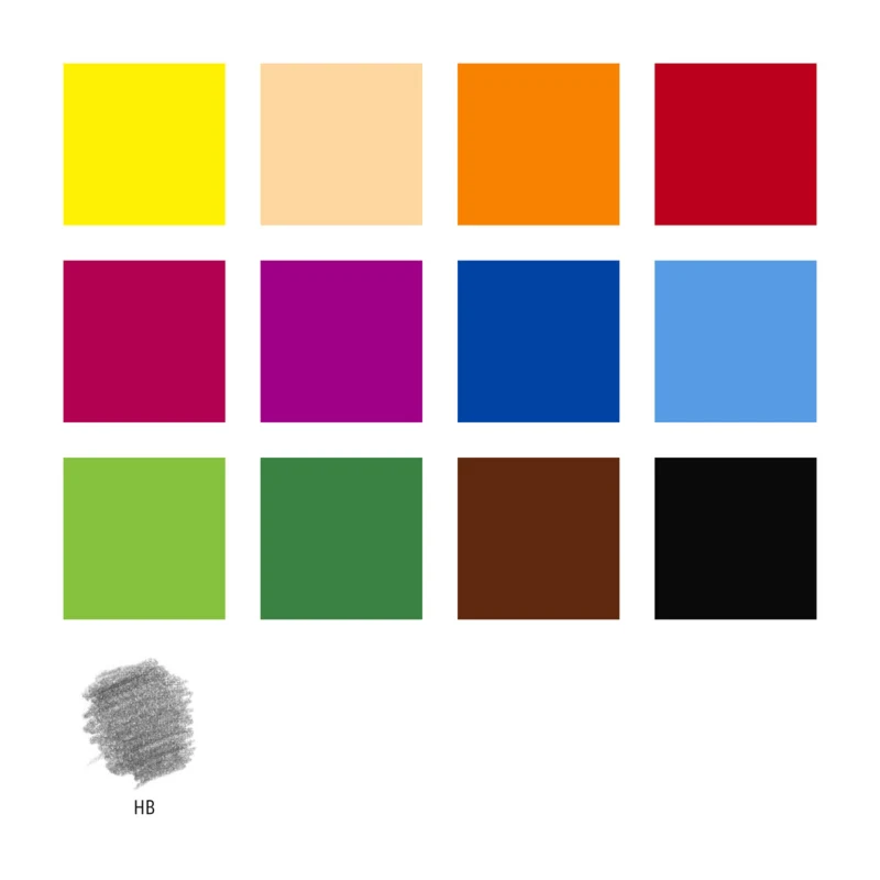 STAEDTLER Noris Club Coloured pencils + Pencil & Eraser, 12 + 2 pcs – Colours