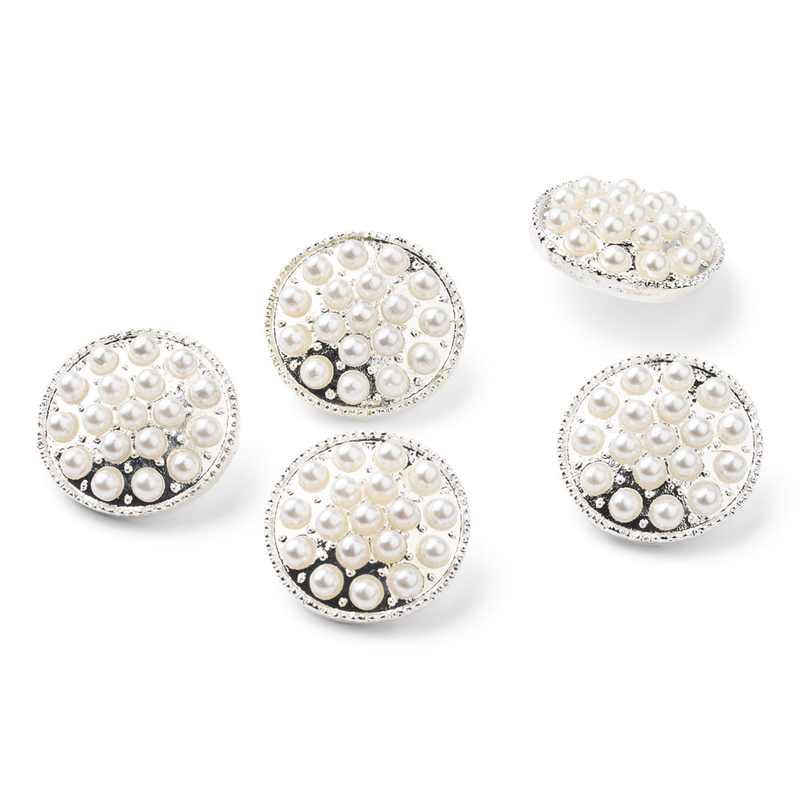 HobbyArts Pearl buttons 17 mm, 5 pcs