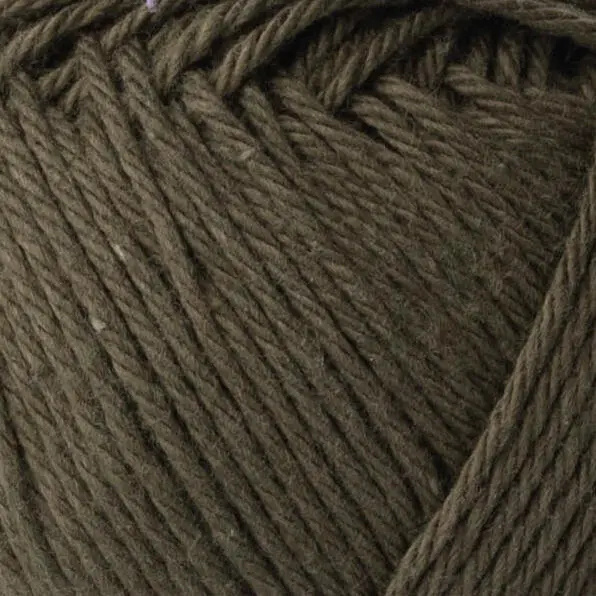 Brown and green shades of wool yarn