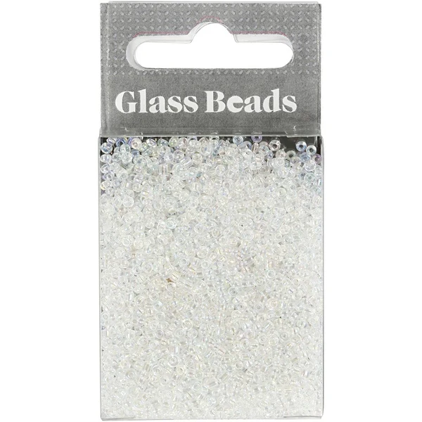 Rocailles, Glass Beads 1.7 mm White