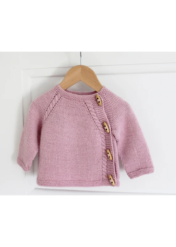 96151 Sweater with asymmetrical button tape