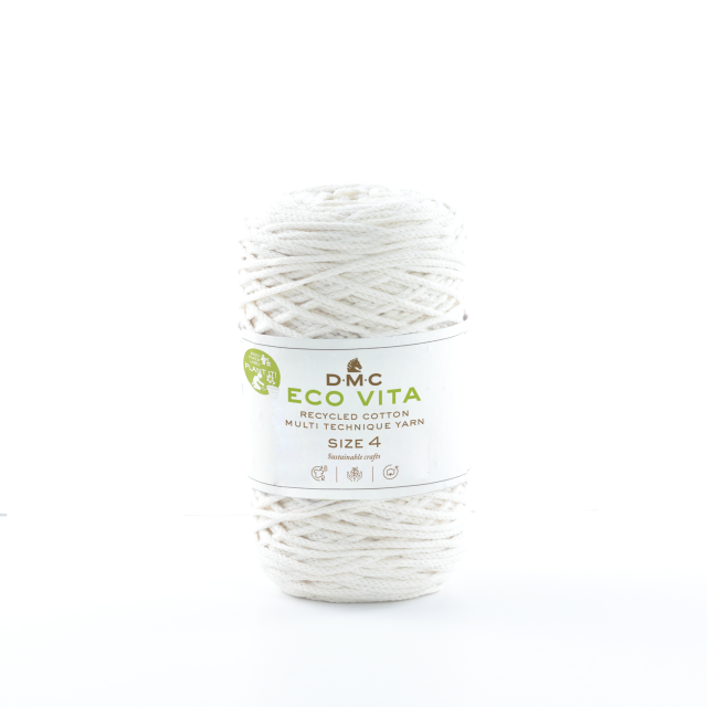 DMC Eco Vita 4 Yarn Unicolor 01 Créme