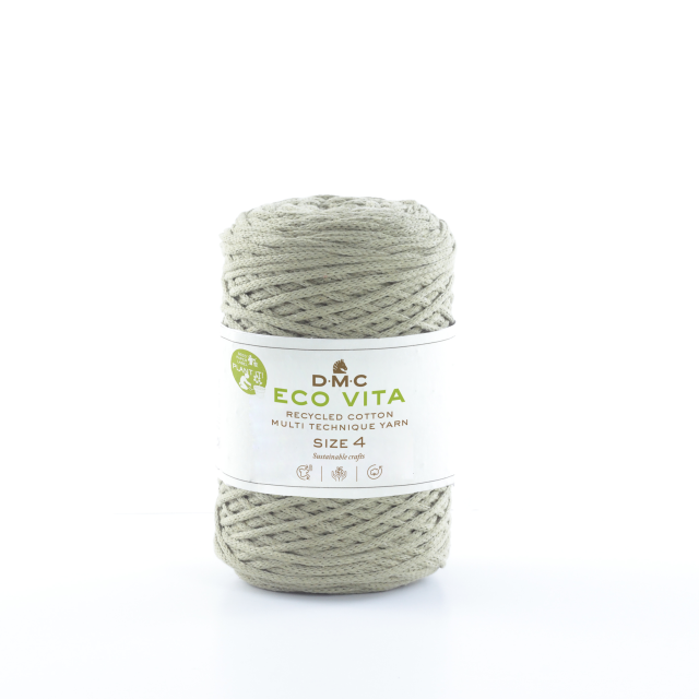 DMC Eco Vita 4 Yarn Unicolor 08 Light kaki