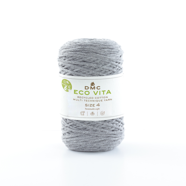 DMC Eco Vita 4 Yarn Unicolor 122 Light grey