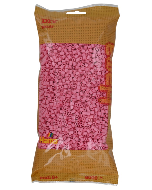 Hama Midi Beads, Solid colour, 6000 pcs 205-06 Pink