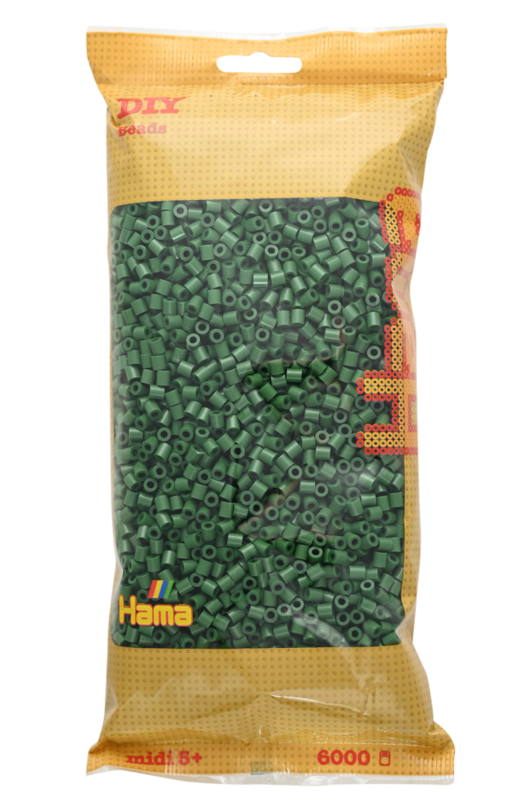 Hama Midi Beads, Solid colour, 6000 pcs 205-102 Forest Green