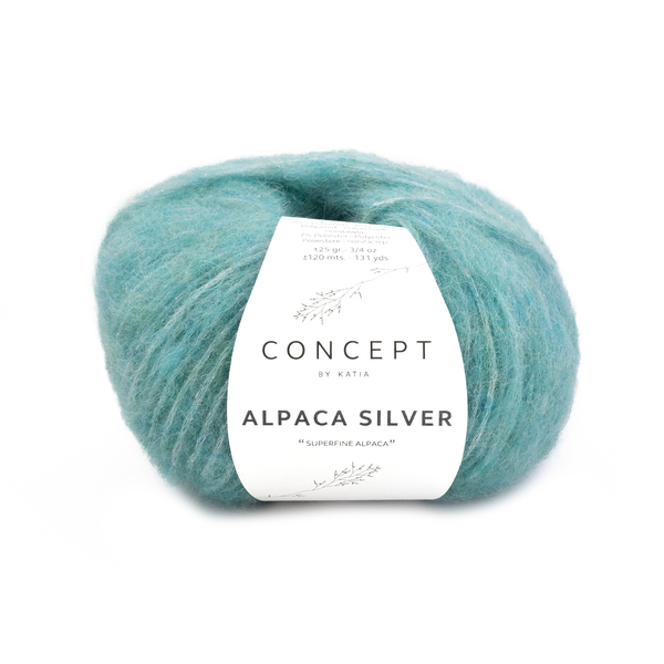 Katia Alpaca Silver 280 Malachite–silver
