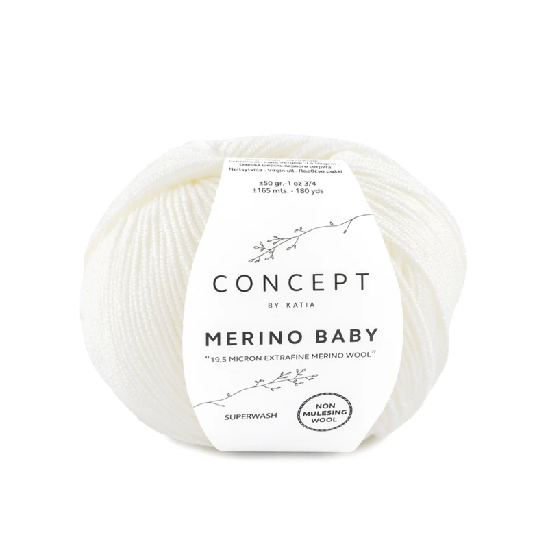 Katia Concept Merino Baby 001 White