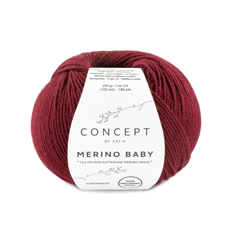 Katia Concept Merino Baby 062 Dark maroon