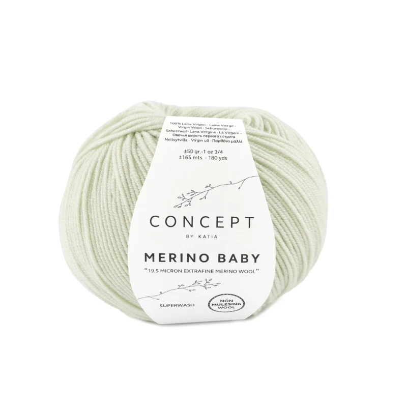 Katia Concept Merino Baby 155 Whitish green