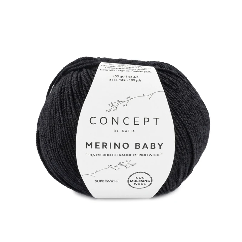 Katia Concept Merino Baby 002 Black