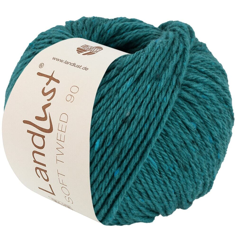 Lana Grossa Landlust Soft Tweed 90 30 Petrol green heathered